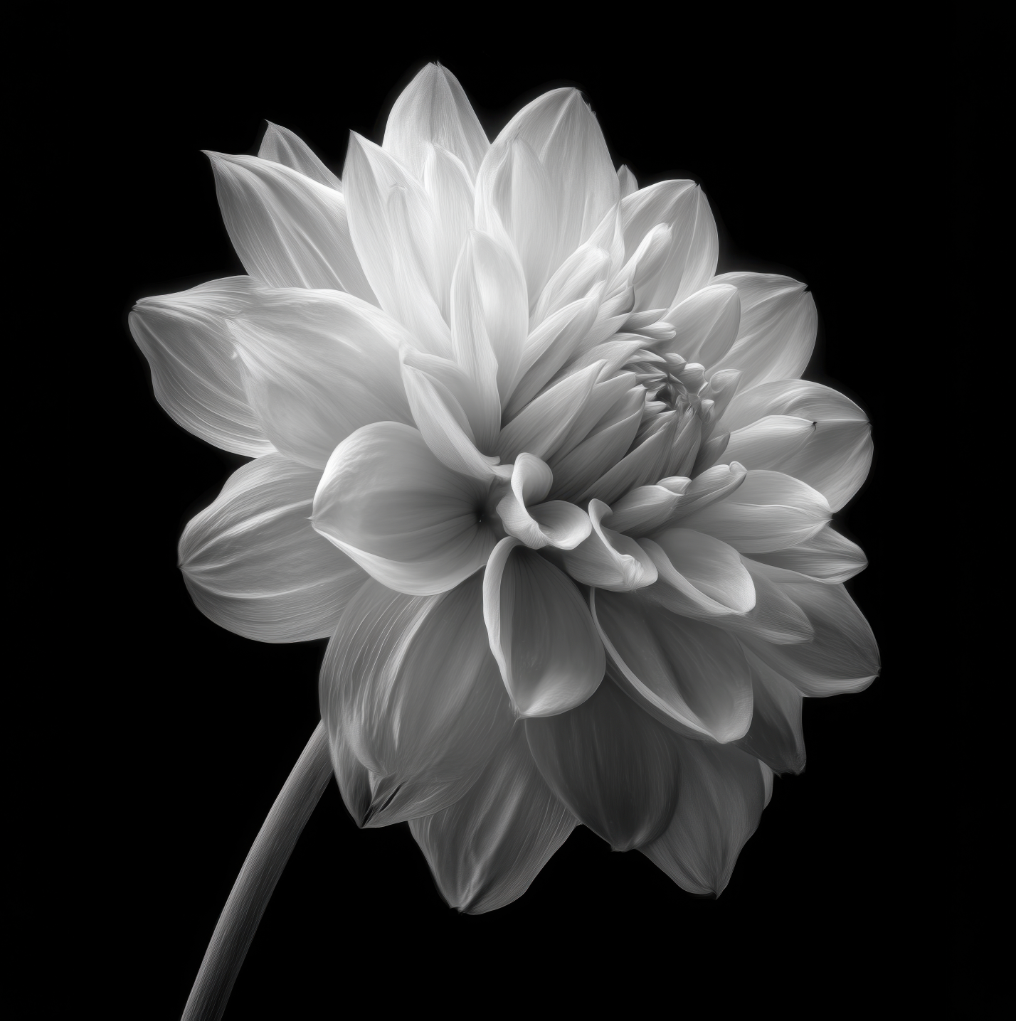 White Flower Series 03 - Botanical Monochrome