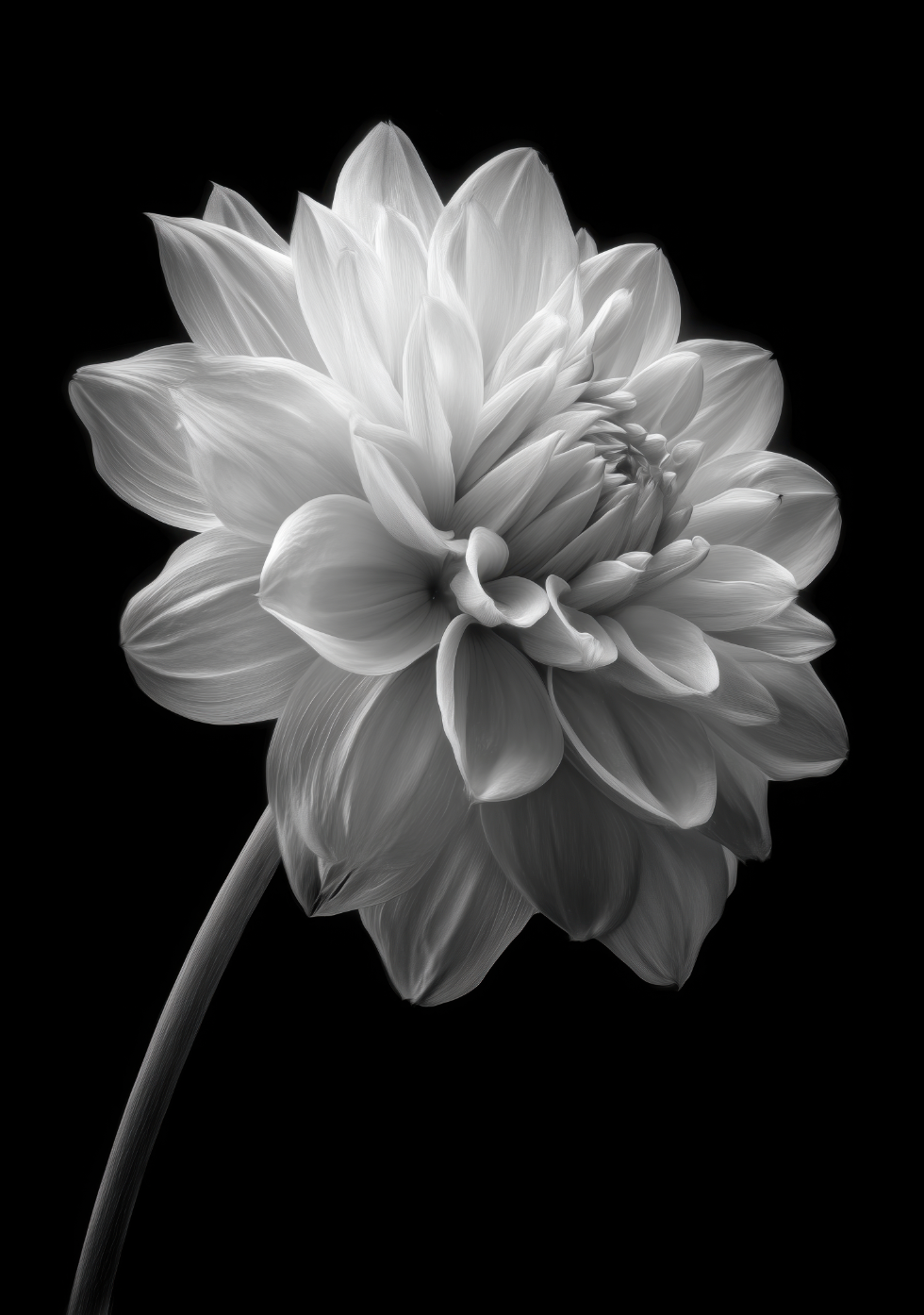 White Flower Series 03 - Botanical Monochrome